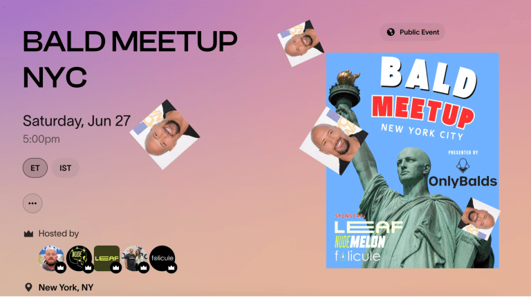 New York just held a meetup for bald people. Kerala did it first